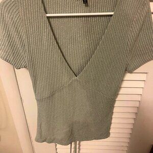 Short Sleeve Ribbed Top